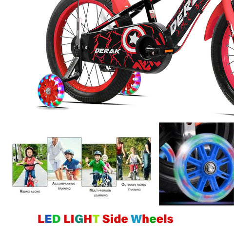 DerakBikes kids bicycle led side wheels