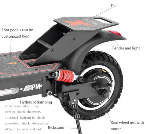 E-scooter XThunde XTruck Power-packed 1 e-scooter High-speed electric scooter 3600W e-scooter 52V electric scooter Max speed 80kmh e-scooter