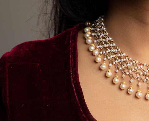 Indian Pakistani Choker Kundan Necklace Bridal Gold Plated Pearl Jewelry  Set | eBay