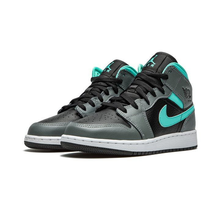 Air Jordan 1 Mid 'Grey Aqua' (GS 