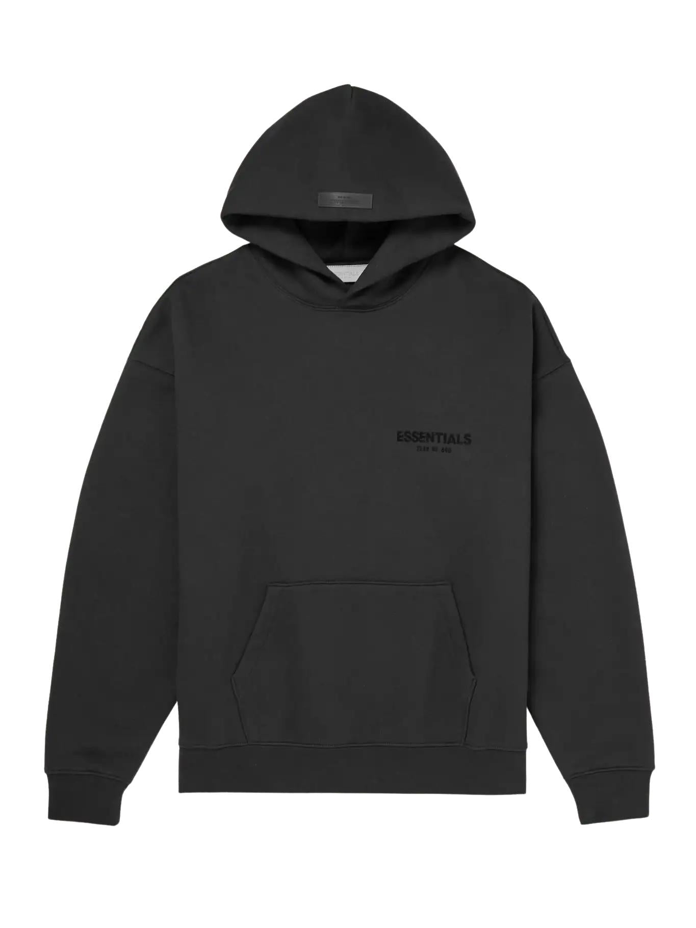 Fear of God ESSENTIALS Black / Stretch Limo Hoodie (SS22) Hype