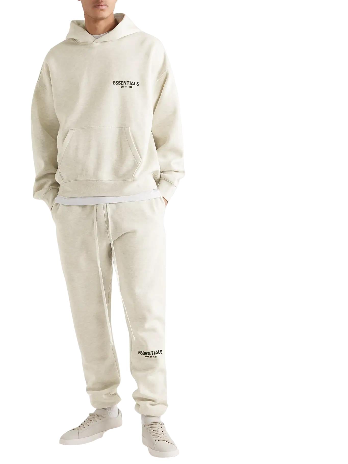 FEAR OF GOD ESSENTIALS CORE COLLECTION LIGHT HEATHER OATMEAL TRACKSUIT ...