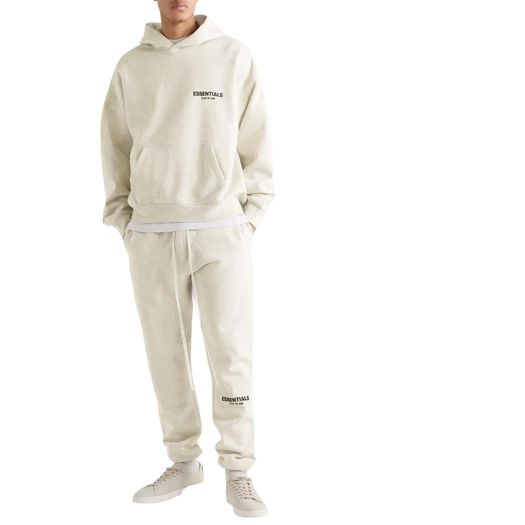 Fear of God ESSENTIALS - Light Heather Oatmeal Tracksuit (SS22) | Hype ...