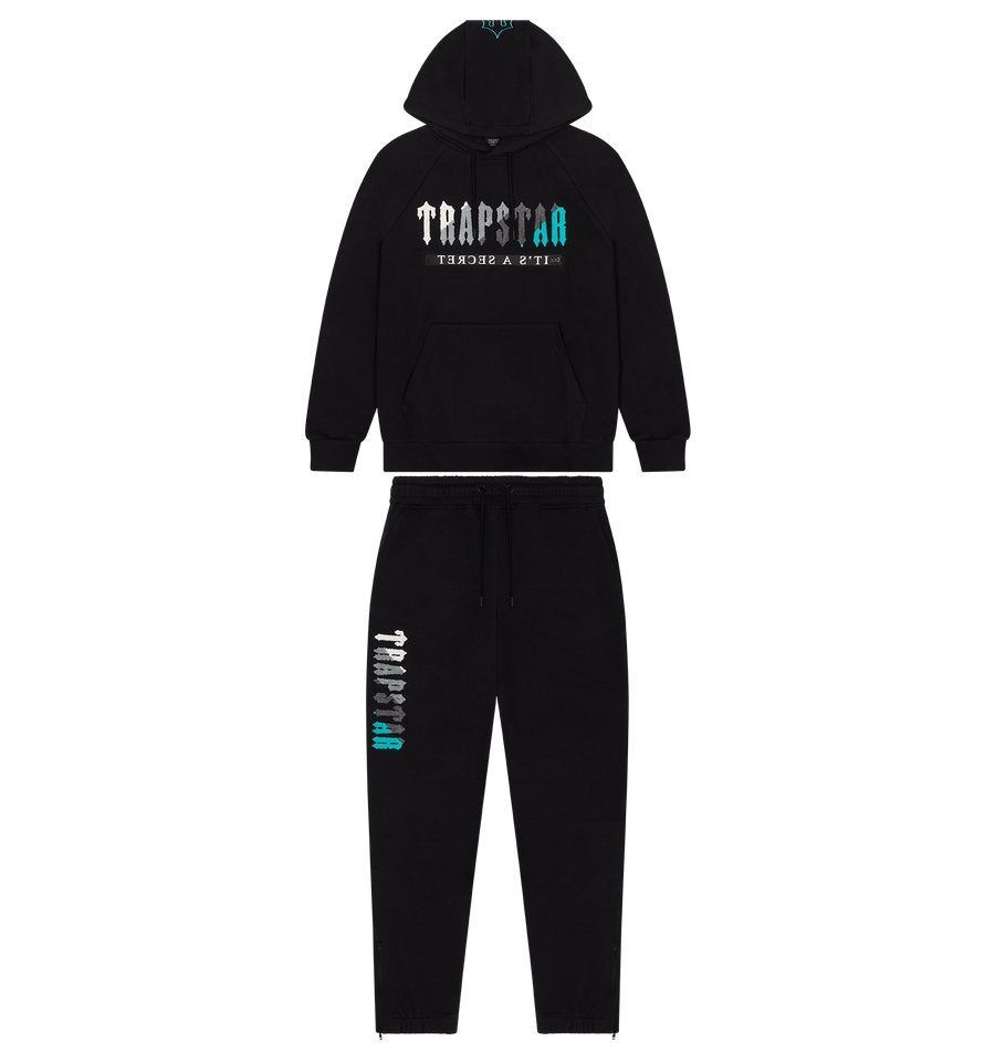 Trapstar Chenille Decoded 2.0 Hooded Tracksuit - Black / Teal – Hype ...