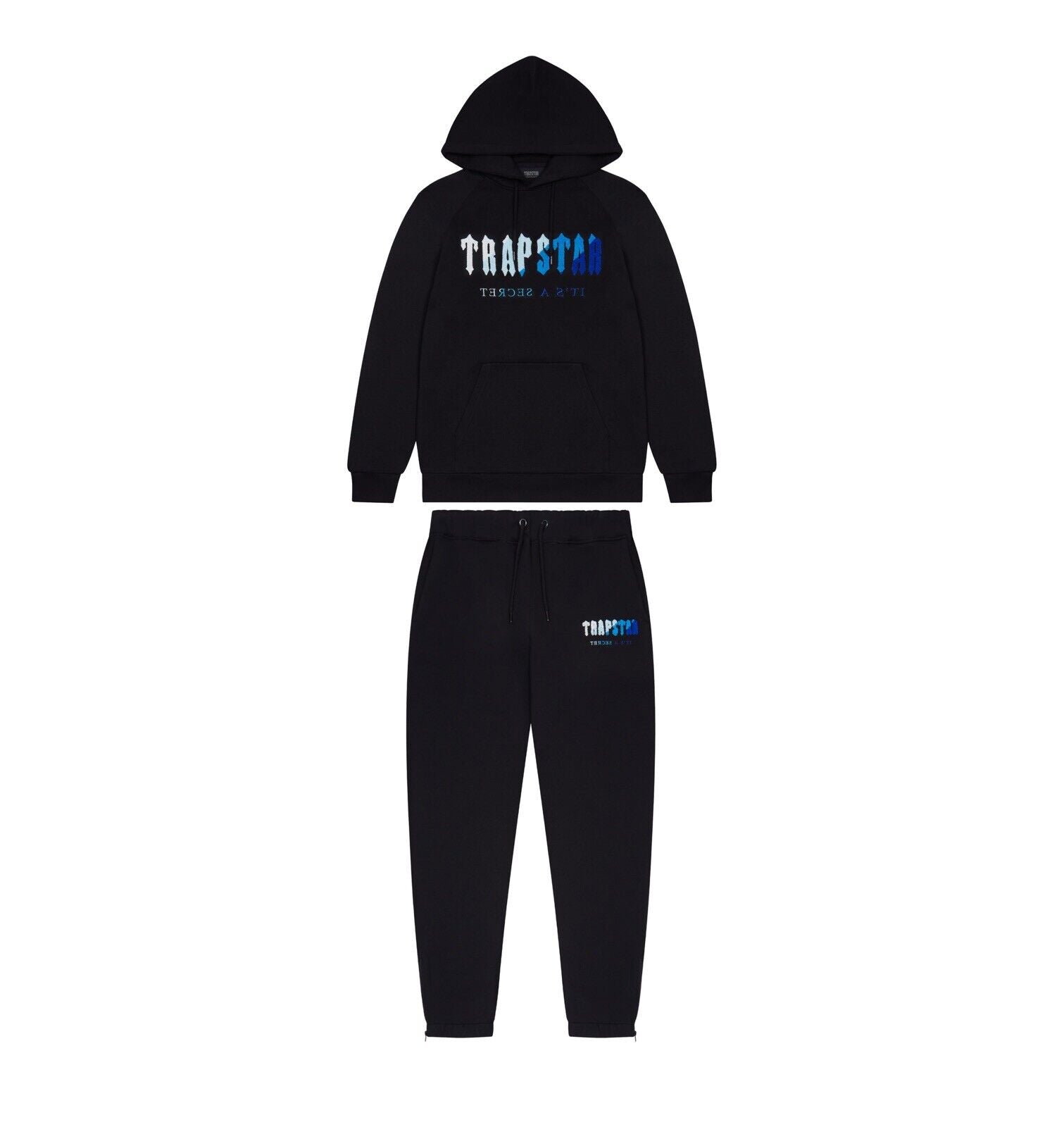 TRAPSTAR CHENILLE DECODED HOODED TRACKSUIT - BLACK ICE FLAVOURS 2.0 ...