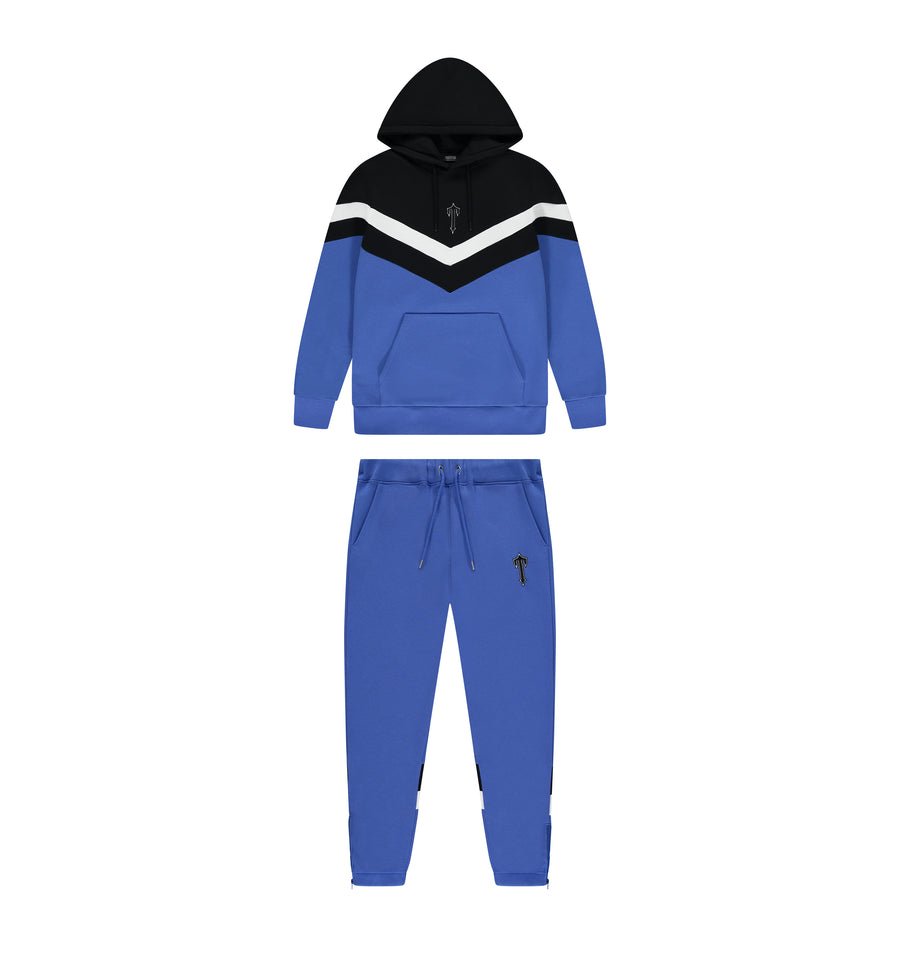 Trapstar V-Stripe Hooded Tracksuit - Blue / Black / White – Hype Locker UK