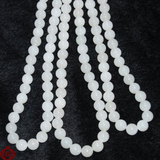 bulk white jade gemstone beads