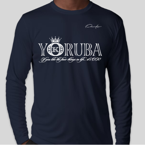 yoruba shirt navy blue long sleeve