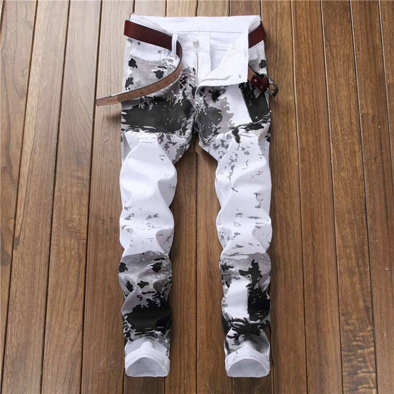 Men's Urban White Camouflage Jeans – Onassis Krown