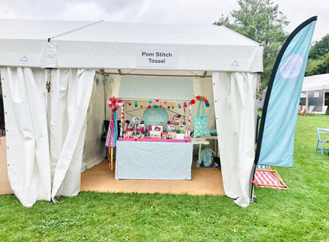 Pom Stitch Tassel exhibition stand and craft festival.