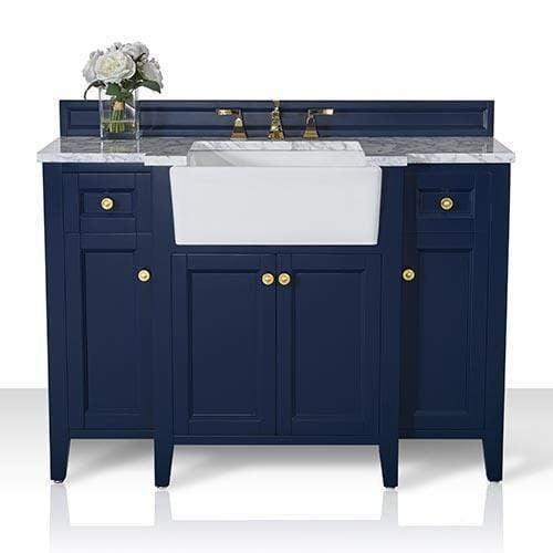 Ancerre Designs Vanity Ancerre Designs VTS-ADELINE-48-HB-CW-GD Adeline 48 in. Bath Vanity Set in Heritage Blue