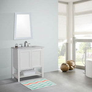 Bellaterra Home Vanity BellaTerra Home 31 in Single Sink Vanity-Wood-White Quartz 203054A-WH