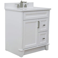 Load image into Gallery viewer, Bellaterra Home Vanity BellaTerra Home 31&quot; Single Sink Vanity in White Finish with White Quartz with Oval Sink 400700-31-WH-WEO
