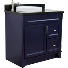 Load image into Gallery viewer, Bellaterra Home Vanity BellaTerra Home 37&quot; Single sink vanity in Blue finish with Black galaxy granite and Left door/Left sink 400700-37L-BU-BGRDL