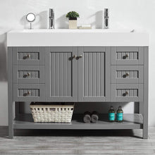 Load image into Gallery viewer, Vinnova Vanity Vinnova Pavia 48” Single Vanity in Grey with Acrylic under-mount Sink Without Mirror