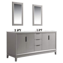Load image into Gallery viewer, Water Creation Vanity Water Creation VEL072CWCG00 Elizabeth 72 Inch Double Sink Carrara White Marble Vanity In Cashmere Grey
