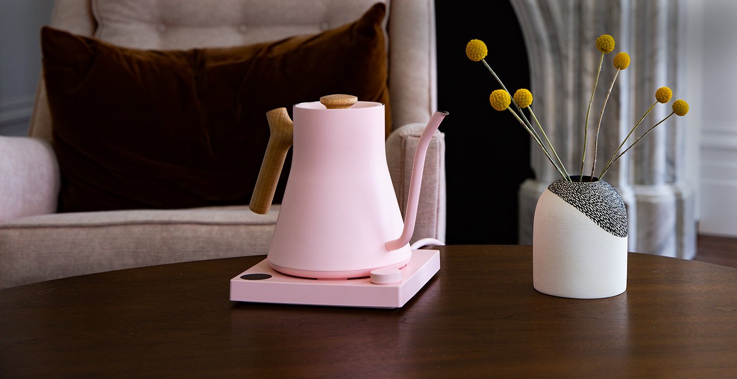 Fellow Stagg EKG Electric Kettle (Warm Pink + Maple Special