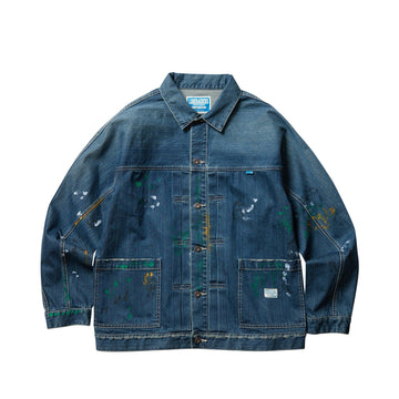 LIBERAIDERS - ZIP FRONT DENIM JACKET - INDIGO – Augustine Los Angeles