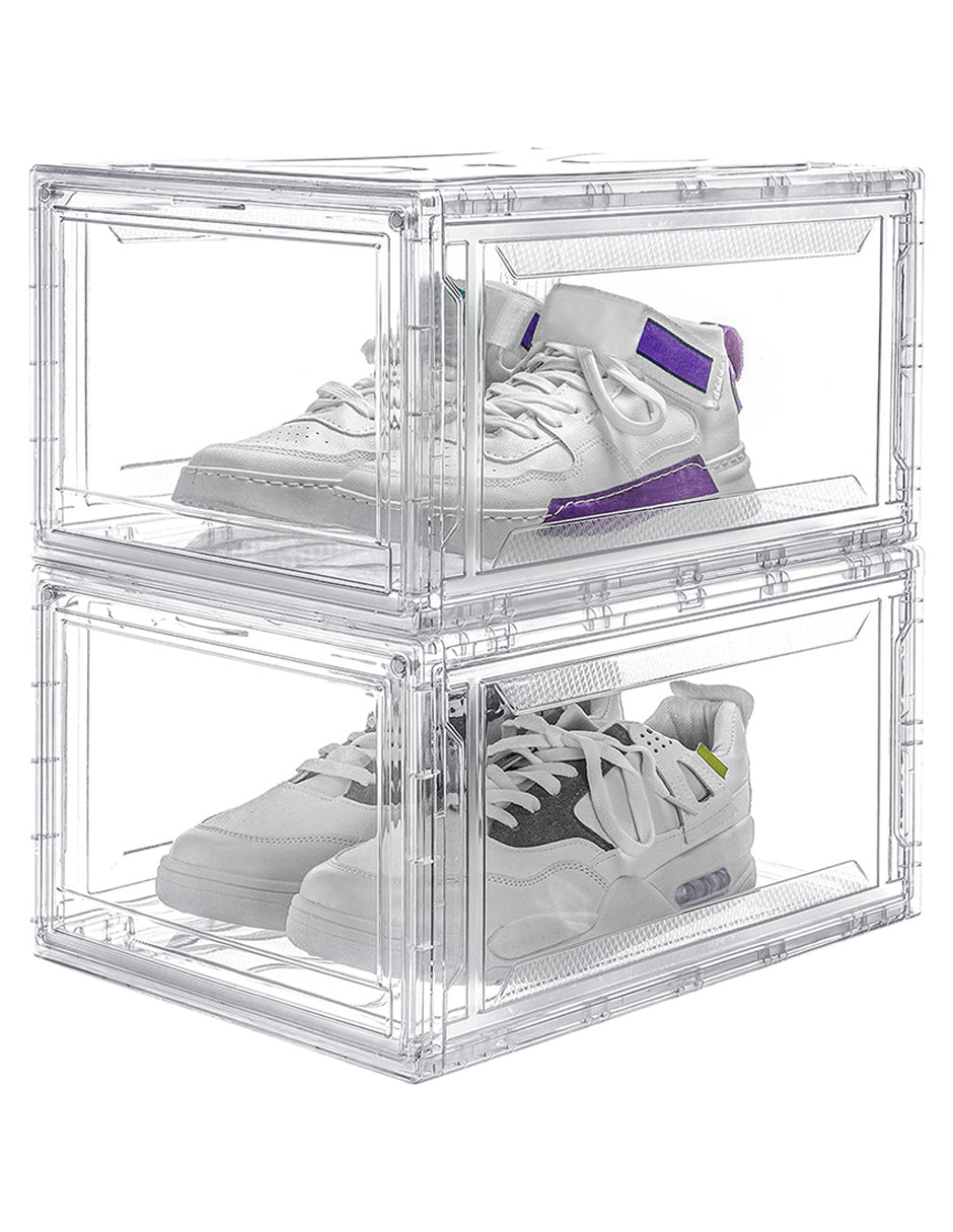 Sneakers Box AGBOX Premium Transparent Stackable Shoe Racks 12 pack Ag