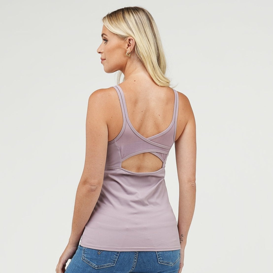 LILAC TOP WITH BUILT IN BRA