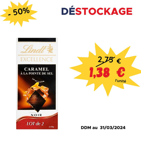 Chocolat noir 51% cacao à patisser LINDT DESSERT, Tablette de 200g