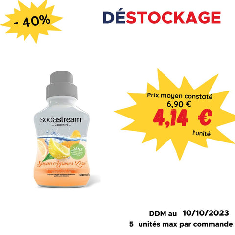 Concentré saveur agrumes zero, Sodastream (50 cl)  La Belle Vie : Courses  en Ligne - Livraison à Domicile