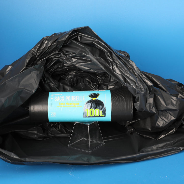 Handy Bag Handy bag sacs poubelle salle de bains à lien 5l, 80% de plastiq  ue recyclé, 1 rouleau de 35 sacs 
