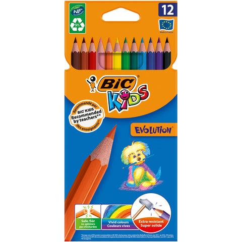 BIC Evolution Original Crayons à Papier avec Gomme Intégrée - HB, Blister  de 4 BIC