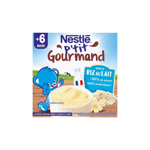 Fromage blanc nature P'tit Onctueux Nestlé dès 6 mois x4 - 100g