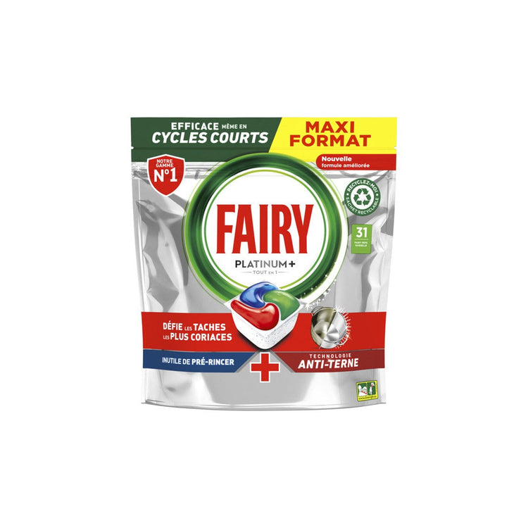 FAIRY Platinum+ tablettes lave vaisselle tout en 1 34 tablettes