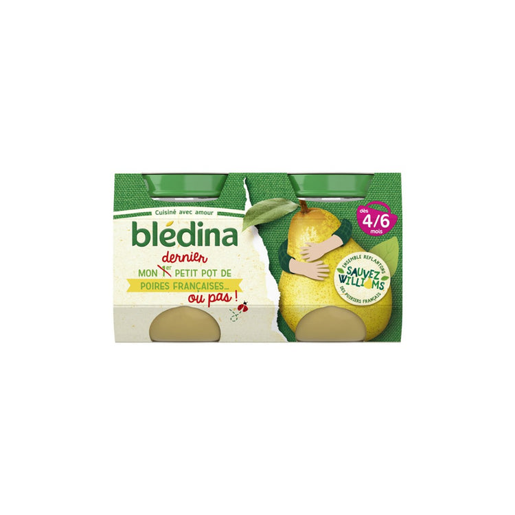 Blédina Les Récoltes Bio Pot Compote Pommes Nectarines Bananes +6m 2 x 130g