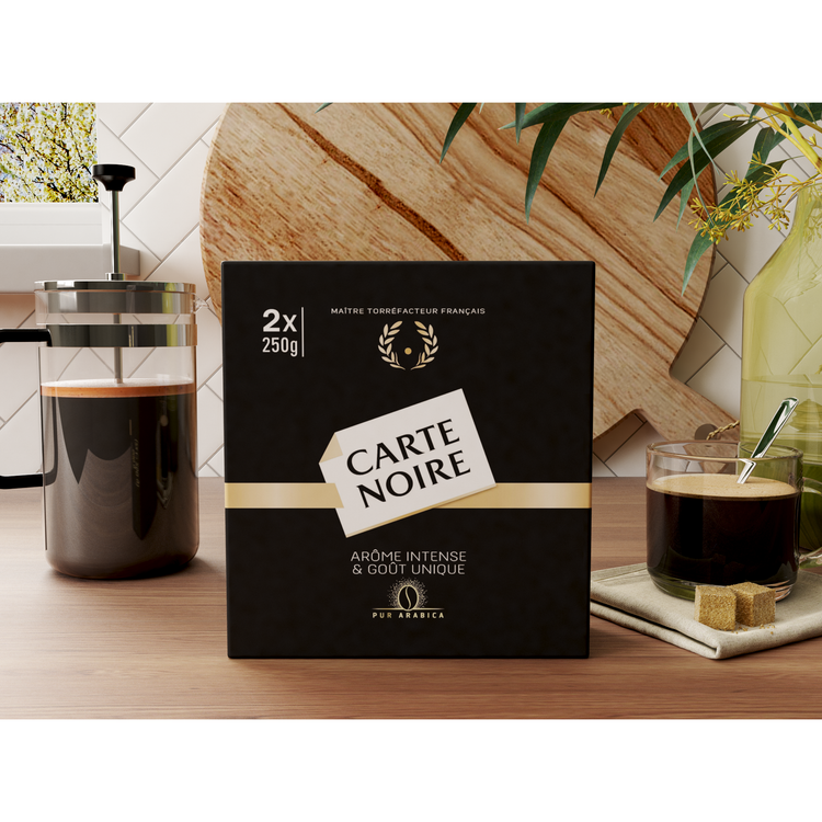 Paquets café moulu 100% arabica - carte noire - 2*250g