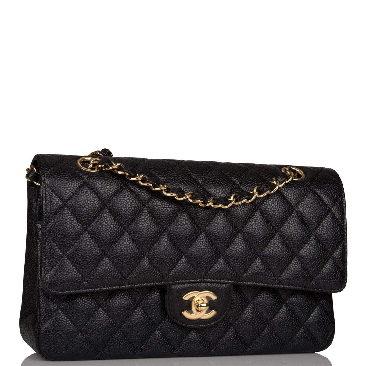 chanel double flap medium caviar gold hardware