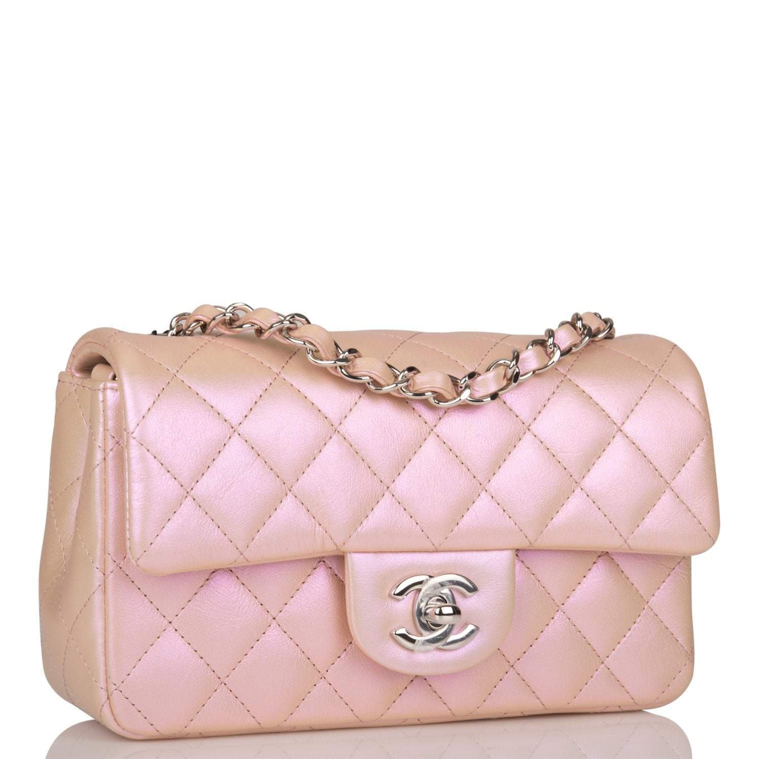 chanel pink mini flap bag