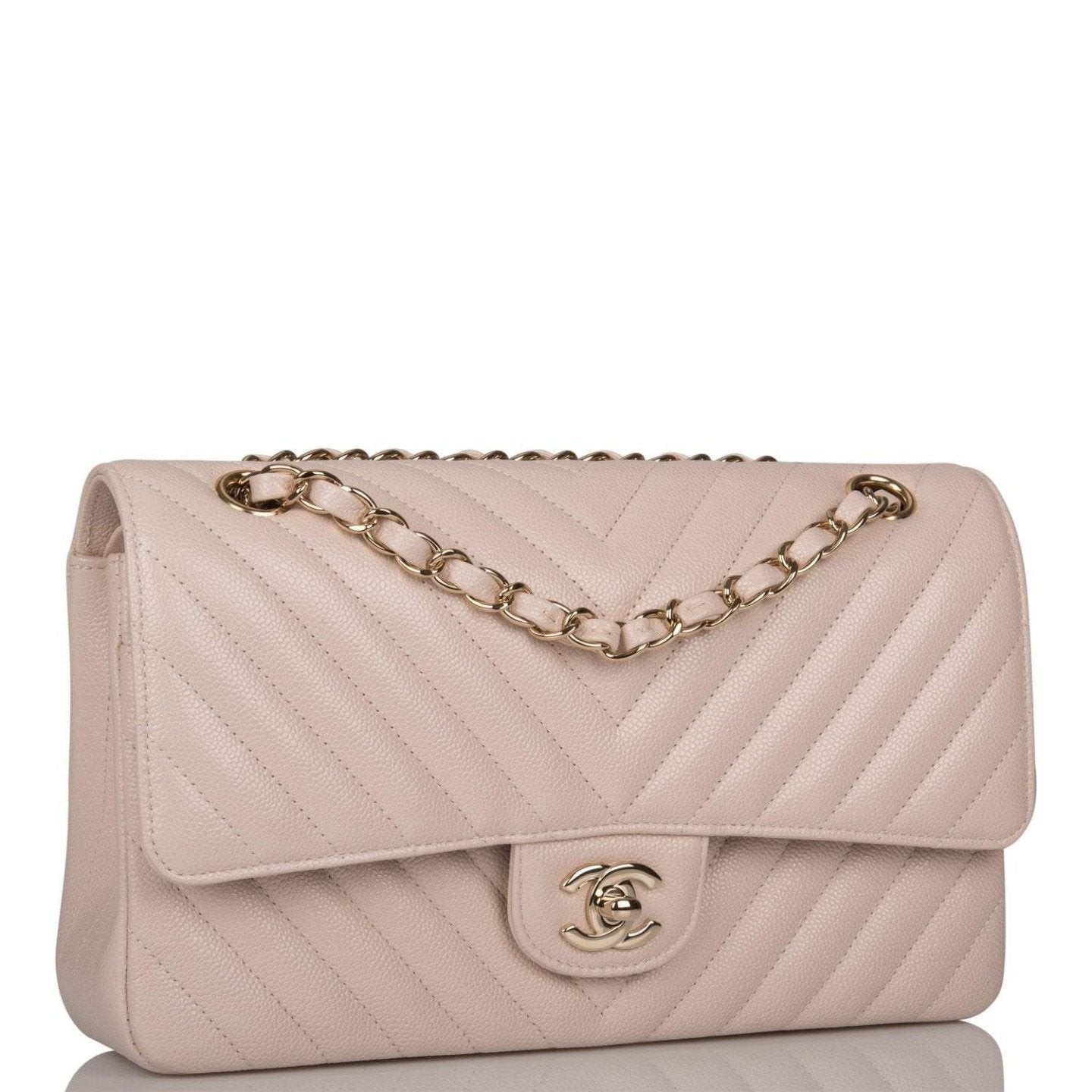 chanel classic flap chevron caviar