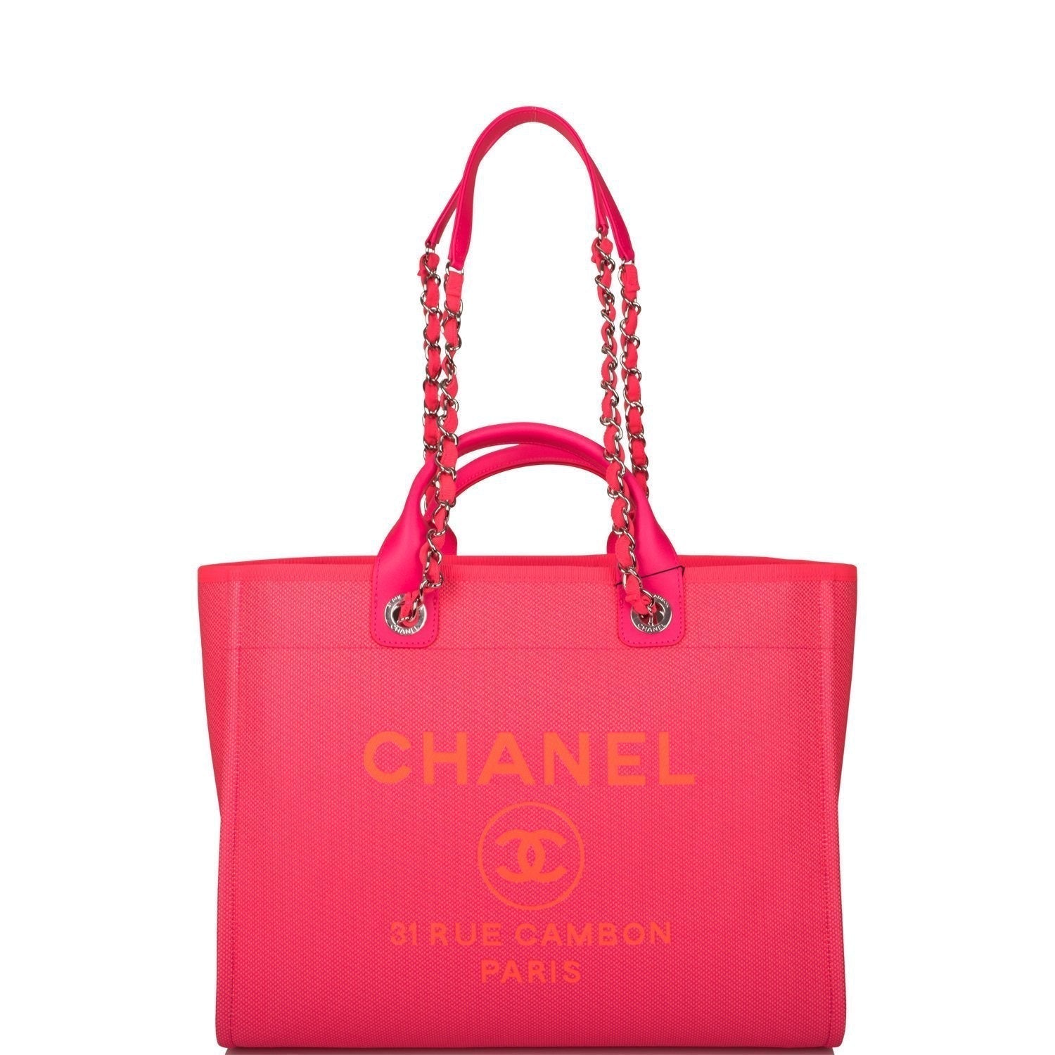 chanel neon pink bag