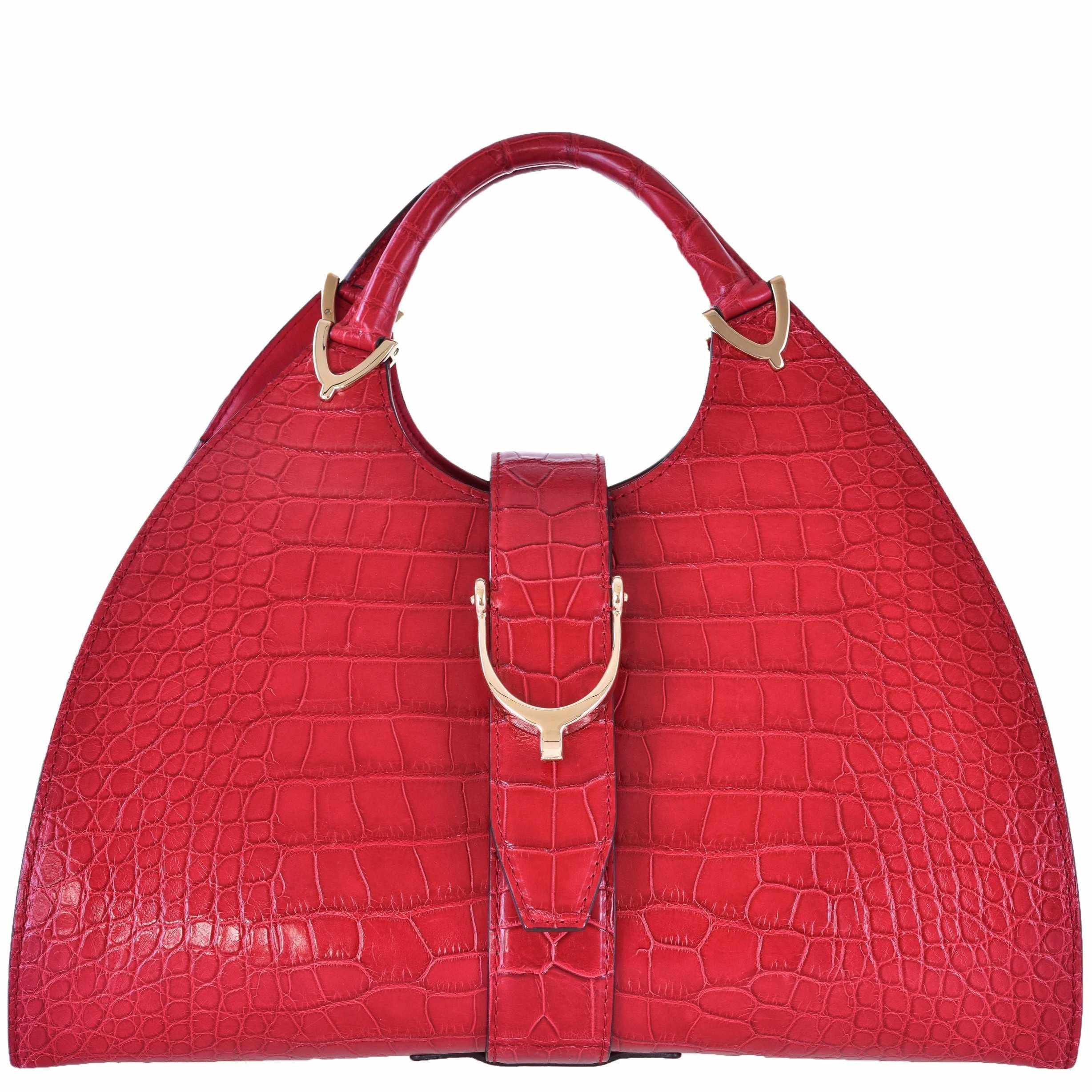 gucci red crocodile bag