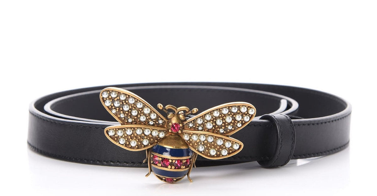 gucci queen margaret bee belt