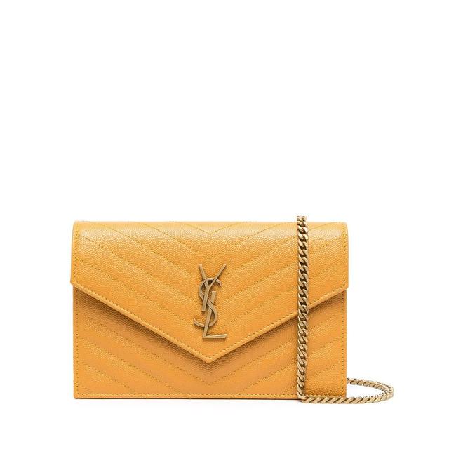 ysl chain wallet nude