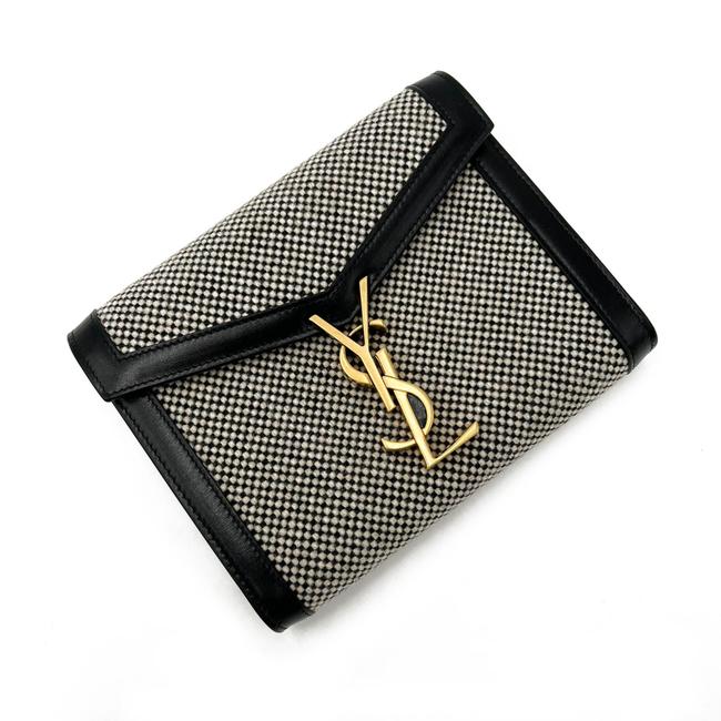 saint laurent checkered card holder