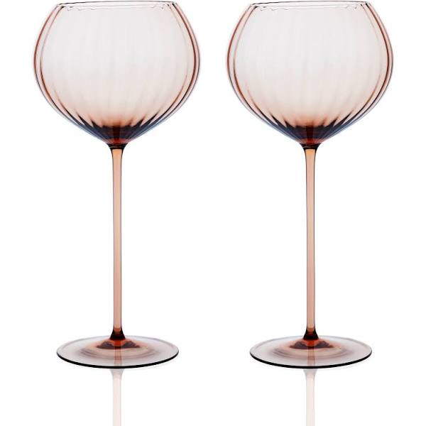Quinn Amber Coupe Glasses, Set of 2