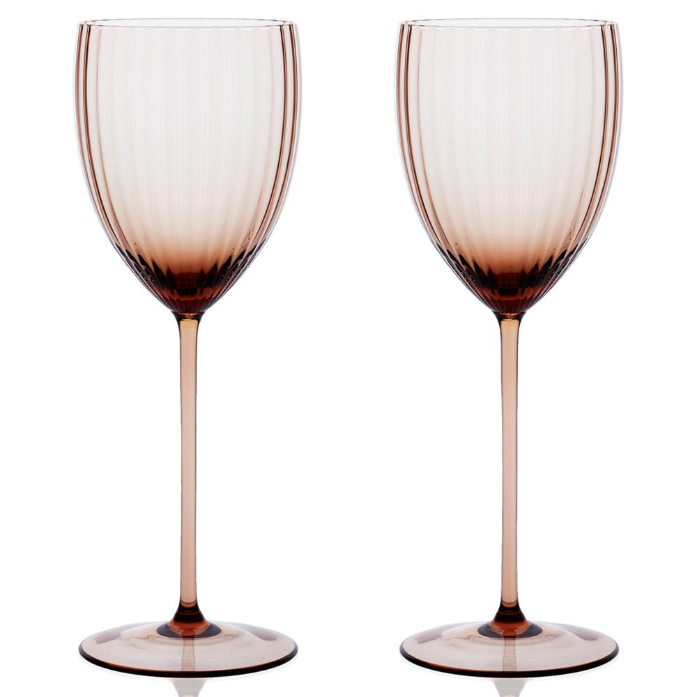 Quinn Optic Rose Coupe Glasses, Set of 2