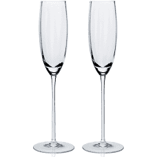 Quinn Amber Champagne Flute Glasses