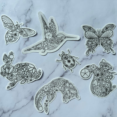 Image of Floral Creatures- Stick & Stitch Pack