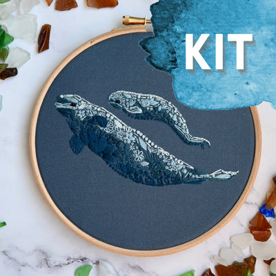 Image of Baby Beluga Embroidery Kit