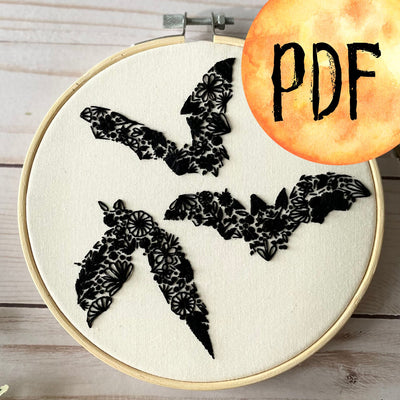 Image of Floral Bats PDF Pattern