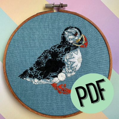 Image of Floral Puffin PDF Pattern