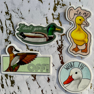 Image of Punny as "Duck" Sticker Set