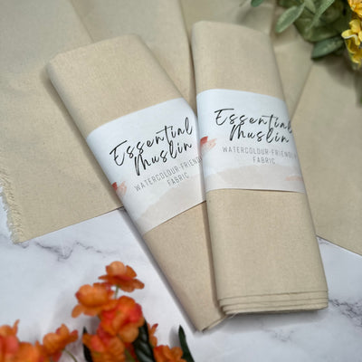 Image of Essential Muslin Cotton ~ Watercolour Embroidery-Friendly
