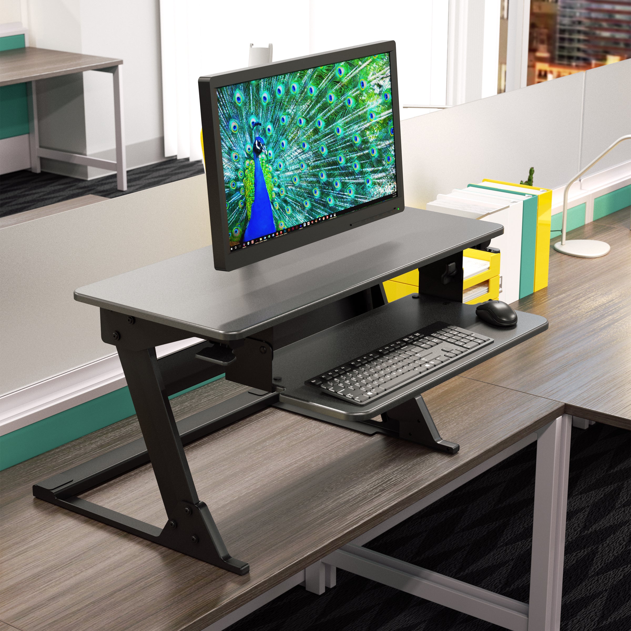 Solace Desktop Standing Desk Converter Workrite Ergonomics